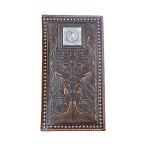 Nocona Belt N5410402 Square Star Rodeo Wallet, Medium Brown - One Size