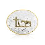 Montana Silversmiths ремень пряжка Christian kau Boy серебряный 5007-731M, серебряный Gold, 2.9 x