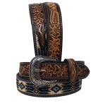  Uni 3.81cm Western цветочный рисунок бисер полный серый n кожаный ремень 26RTBeaded1, Joy, 37-38 inches