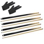 Pool Sticks 2-Piece 58 Inch Wooden Billiard Cue Hard Wood Pool Cues 18 oz E