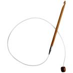 ChiaoGoo Flexible Crochet Hook 24-inch (61cm) Bamboo Dark Patina Crochet Ho
