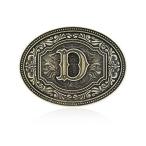 Btilasif Western ремень пряжка initial знак ABCDEFG to Z -kau Boy Rodeo Large ремень пряжка для мужчин и женщин, D,