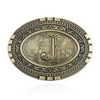 QQA Western cowboy belt buckle initials ABCDEF TO Z Men's novelty upgraded