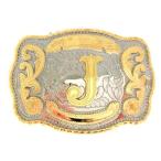 we Stan ремень пряжка initial знак ABCDJST to Zkau Boy Rodeo Large Gold ремень пряжка мужской женский, J, Lar