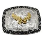 WMG Silver Metal Tone Fashion Unisex Belt Buckles (Eagle)