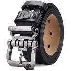BISON DENIM мужской ремень кожа платье натуральная кожа Classic высокая прочность пряжка ремень casual джинсы для, серебряный пряжка + черный be
