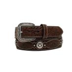 Ariat мужской круглая огранка наружный Star Conti . Western ремень Brown 36