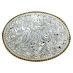 Crumine Leaf Scroll пряжка, серебряный, One Size