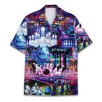 Funny Bowling Hawaiian Shirts for Men, Bowling Short Sleeve Button Down Shi