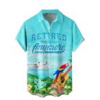 Hardaddy Men's Summer Hawaiian Shirts Funny Performence Printed Casual Butt