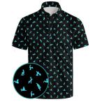 Funny Golf Polo Shirts for Men Funny Print Short Sleeve Fun Performance Haw
