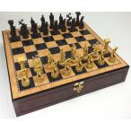 Greek Gods Mythology Chess Set Hand Painted w/ 17" Gloss Storage Board