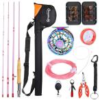 Sougayilang fly рыбалка удилище катушка combo супер-легкий портативный нахлыстовое удилище мощный катушка . аксессуары имеется превосходный стартер комплект 5/