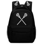 Lacrosse Sticks Crossed Travel Backpack for Men Women Lightweight Computer