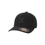 Hurley メンズ キャップ - One & Only Flexfit Textures Cap - 男性用フィットハットS-XL, ブラック(ブラ