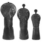 【並行輸入品】Craftsman ゴルフスカルゴルフクラブヘッドカバー ドライバーウッドとハイブリッド用