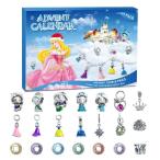 【並行輸入品】アドベントカレンダー 2025プリンセスクリスマスカウントダウンカレンダー 女の子用 アナと雪の女王 24日間 DIYチャームブレスレッ