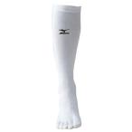 ミズノ アンダーソックス 5本指 22-25cm ホワイト 52uw12100