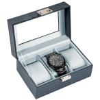 ProCase наручные часы ke- Swatch box 3шт.@ для PU материалы высококлассный стекло крышка имеется наручные часы место хранения пыленепроницаемый часы коллекция мужчина мужской подарок подарок День отца голубой 