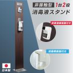 【業界初デザイン】【大感謝祭×10倍ポイント】日本製 非接触型 消毒液スタンド 高さ1550mm 自動消毒噴霧器付き 体表温度検知 送料無料 aps-k1550p