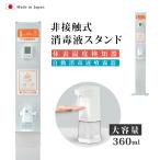 【新商品】日本製 消毒液スタンド 体表温度検知器 付き オムロン社製センサー搭載 アルコール ディスペンサー aps-pk1700-xgdadr