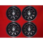 ☆TT Dスチール (RED&amp;BLUEライン有) 14inch 6J +38 PCD100 4穴 ハブ径Φ68 黒 黒色 デイトナ 鉄ホイール 鉄チン aa14
