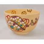 茶道具・茶器　抹茶茶碗、色絵　鞍に鐙（くらにあぶみ