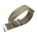 22mm MiLTAT 時計ベルト NATO G10 サンドイッチレイヤー ミリタリーグリーン＆ピスタチオグリーン ポリッシュドバックル
