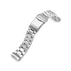 20mm メタル時計バンド ステンレス ヘクサッド オイスター ブレスレット Vクラスプ for セ ...