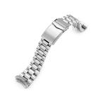 22mm メタル時計バンド ステンレススチール エンドミル ブレスレット Vクラスプ for セイコー 5スポーツ GMT SBSC001, SBSC003, SBSC017, SBSC019, SBSC020他