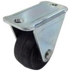 ハンマー キャスター 車輪 420R-R 25mm 固定車 ゴム一体車輪 樹脂ブッシュ入平付プレート