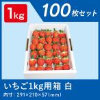 いちご ダンボール 1kg 用 苺 ケース 段ボール 箱 梱包 出荷 白 100枚 業務用 ダンボール箱 仕切り フタ イチゴ 通販 ワン サイズ 野菜 果物 フリマ 段ボール箱