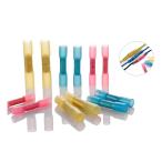 TaiSeiDC 圧着端子 3色 100個 セット 圧着スリーブ 熱収縮チューブ 防水 絶縁被覆 二層構造 接着剤付き 収縮率3:1 (赤4.5mm 青5.5mm 黄6.5mm)