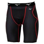 Mizuno Mizuno бейсбол s Lapin KUGEKI обятгивающие брюки sliding pants черный × красный 12JBCP24