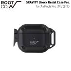 ROOT CO. ルートコー GRAVITY Shock Resist Case Pro. for AirPods Pro（第3世代） ブラック AirPodsケース 米国MIL規格 USB-TypeC