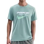 NIKE ナイキ Tシャツ マイラー Dri-FIT UV ランニング トップ メンズ グリーン 軽量 マラソン トレーニング HV2136-017
