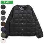 TAION タイオン ベーシック クルーネックボタン インナーダウンジャケット キッズ 前たてボタン仕様 収納袋付 800FPダウン使用 手洗いOK TAION-K104