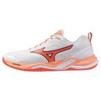 Mizuno Mizuno обувь ue-b Stealth ELITE гандбол унисекс E соответствует синтетическое волокно искусственная кожа белый × orange × коралл X1GA266080