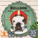 ブリキ看板BC35v ブルドッグ アメフト ポスター 絵 壁掛け 金属アートパネル ブルドック アメリカンフットボール ラグビー イラスト アメリカン雑貨 緑色