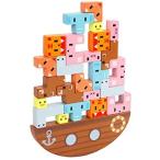 Yahoo! Yahoo!ショッピング(ヤフー ショッピング)[リトルスワロー] バランスパズル 木製パズル お家時間 木製ブロック バランス遊び ファミリーゲーム インテリア 子供 暇つぶし （動物）