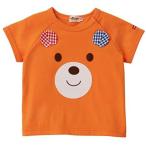 [ミキハウス ホットビスケッツ] Ｔシャツ 「くまのお顔」シリーズ 半袖 ベビー服 キッズ 男の子 女の子 (オレンジ 100)