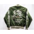 ショッピングスカジャン スカジャン 花龍刺繍　別珍　日本製本格刺繍