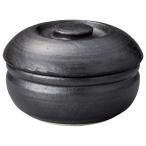 萬古焼 おひつ器 3合用 黒釉 直径約1