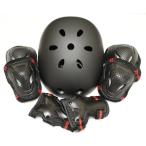 edunamay шлем протектор 3 пункт ( локти * колени * запястье ) комплект скейтборд ( красный, S)