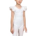 (Maeau) художественная гимнастика Junior балет Leotard ребенок оборка рукав хлопок chuchu юбка имеется ki