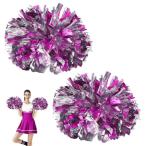  Cheery da-pompon металлик pompon держать рука имеется роза. красный . серебряный Cheer Dance pompon2 шт 
