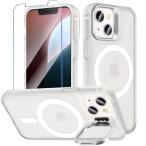 iPhone 12 mini ケース iPhone 13 mini ケース BESINPO (ガラスフィルム付き・MagSafe対応・スタンド機能) いph