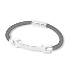 (AIMEIS) снятие статического электричества браслет titanium магнитный германий для мужчин и женщин силикон 2 размер (18CM,bla