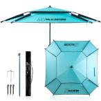  зонт способ . сильный рыбалка большой пляжный зонт прямоугольный UPF50+ UV cut наклон c функцией водонепроницаемый 
