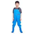 VicBre забродный полукомбинезон ребенок сапоги скольжение предотвращение туловище длина Kids водонепроницаемый брюки плечо ремень простой установка и снятие 